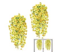 Genérico Flowers,2 Pieces Realistic Home Decor - Outdoors Flower Vines, Flowers Provides FleHome Patio Porch Front Door Wall Gazebo Courtyard Balconies Fall