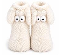 Genérico Fluffy Monster Slipper Socks, Anti-Slip Adult Floor Socks | Plush big-eye slipper socks combine cozy indoor warmth with grip-dot soles for comfortable lounging around the house