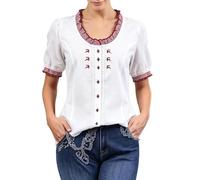 Genérico Fluspi Short Sleeve Blouse with Crew Neck (White, L)