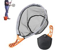 Genérico Fly Fishing Net, Rubber Fish Net, Diseño de mango antideslizante con malla de sturdy, Catching Releasing Tool for Lake, Río, Saltwater, Freshwater, Camping, Boat, 18,11x13,39x7,09 pulgadas