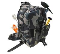 Genérico Fly Fishing Sling Pack, Adjustable Hiking Sling Bag, (14.57x9.06x5.12 Inches) Multifunctional Tackle Backpack, Water-Resistant Storage Pack, Lightweight Design (Gray, Multiple Pockets)