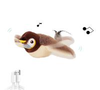 Genérico Flying Bird Cat Toy, 2025 New Interactive Chirping Bird Cat Toy, Bird Cat Toy, Interactive Chirping Bird Cat Toy Flapping Wings, Flying Bird Cat Toys for Indoor (1pcs)