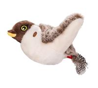 Genérico Flying Bird Cat Toy, Flapping Wings Sparrow Catnip Toys, USB Rechargeable Interactive Simulated Chirping Bird, for Pet Indoor Exercise (SparrowA)