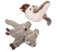 Genérico Flying Bird Cat Toy, Flapping Wings Sparrow Catnip Toys, USB Rechargeable Interactive Simulated Chirping Bird, for Pet Indoor Exercise (2PCSF)