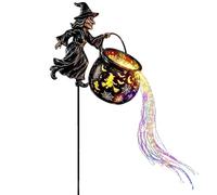 Genérico Flying Witch Cauldron Stake Light - Colorful Halloween Lawn Decor