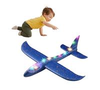Genérico Foam Glider - 48cm Wingspan 47cm Length | Portable Foam Airplane Glider, LED Light Throwing Plane | Outdoor Sports Catapult Flying Toy For Kids Boys Birthday Party Use