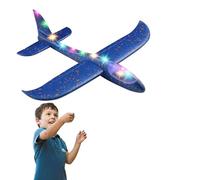 Genérico Foam Glider Planes For Kids - Portable Boys Airplane Toys, Catapult Throwing Plane with Flexible LED Light Foam Airplane For Birthday Party Favors Outdoor Park Backyard PlayBoost Outdoor Fun