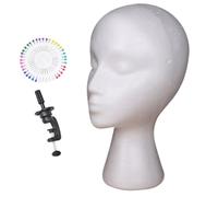 Genérico Foam Head Model, Hair Accessory Display, 11.02x6.5in Beauty Practice Tool, Lightweight Mannequin Stand, Portable Styling Kit for Home Stylists, Makeup Artists, Cosmetology Training