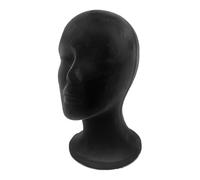 Genérico Foam Head - Velvet Male Mannequin Display Stand, Lightweight Polystyrene Form, Black Showcase Model | Wig Holder Accessory Organizer For Salon Retail Home Studio