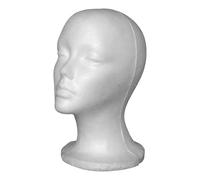 Genérico Foam Mannequin Heads, 20x15x30cm Lightweight Stand Display Styling Rack | Easy Clean Women Head Mannequin For Wigs,for Travel Beauty Cosmetology Beginners Salon