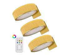 Genérico Foco Para Cuadros Sin Cable,3x Lámpara De Pintura De Imagen Cubierta,Aplique Luz Cuadro Con Mando A Distancia,Lampara Bateria Recargable,Apliques De Regulables