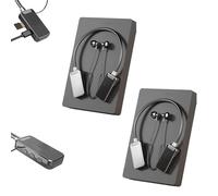 Genérico Foihletpath Sports Karaoke Bluetooth Earphones, Bluetooth Neck-Hanging Earbud Headset, Live Broadcasting Audio Editing, Wireless Sound Card Live Broadcasting, for Media, Vlog (2PCS,Black)