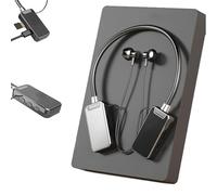 Genérico Foihletpath Sports Karaoke Bluetooth Earphones, Bluetooth Neck-Hanging Earbud Headset, Live Broadcasting Audio Editing, Wireless Sound Card Live Broadcasting, for Media, Vlog (1PC,Black)