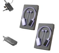 Genérico Foihletpath Sports Karaoke Bluetooth Earphones, Bluetooth Neck-Hanging Earbud Headset, Live Broadcasting Audio Editing, Wireless Sound Card Live Broadcasting, for Media, Vlog (2PCS,Purple)