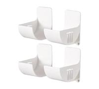 Genérico Foil Storage Rack, Kitchen Wrap Organizer, 4 Pieces Garbage Bag Holder, Space Saver ABS Wall-Mounted No-Punch Design for Side Cabinet Dining Room Kitchen Home Apartment Use