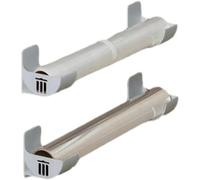 Genérico Foil Wraps Wall Rack, 4X Adhesive Space-Saving Holder, No-Punch Cabinet Side Organizer for Foil Wraps and Garbage Bags, Kitchen Storage for Dining Room and Home Use