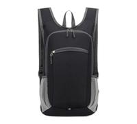 Generico Foldable Backpack, Packable Outdoor Bag, 17.72x11.02x5.12 Inches Compact Design Lightweight Storage Carrier, Adjustable Strap Rucksack, Travel Back Pack for Camping, Hiking, Commuting, Negro