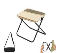 Genérico Foldable Backpack Stool,Portable Folding Stools with Shoulder Strap,Travel Stool Bag,Pocket Chair That Turns into a Satchel,Ultralight Collapsible Seat for Fishing Travel Outdoor (Khaki)