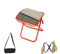 Genérico Foldable Backpack Stool,Portable Folding Stools with Shoulder Strap,Travel Stool Bag,Pocket Chair That Turns into a Satchel,Ultralight Collapsible Seat for Fishing Travel Outdoor (Red)