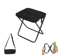 Genérico Foldable Backpack Stool,Portable Folding Stools with Shoulder Strap,Travel Stool Bag,Pocket Chair That Turns into a Satchel,Ultralight Collapsible Seat for Fishing Travel Outdoor (Black)