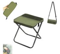 Genérico Foldable Backpack Stool, Portable Mini Outdoor Camping Folding Seat with Adjustable Shoulder Strap, Mountaineering and Hiking Portable Stool, for Camping, Fishing, MAX Weight 330 Lbs (Green)
