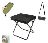 Genérico Foldable Backpack Stool, Portable Mini Outdoor Camping Folding Seat with Adjustable Shoulder Strap, Mountaineering and Hiking Portable Stool, for Camping, Fishing, MAX Weight 330 Lbs (Black)