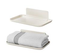 Genérico Foldable Bathroom Shelves, No-Drill Fold-Down Wall-Mounted Shelf, Space-Saving Bathroom Organization Board, Ideal for Bedroom, Living Room, Easy to Install and Use, ABS