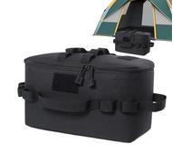 Genérico Foldable Camping Bag, Water Resistant Utensils Organizer, Portable Outdoor Storage, Canister Pot and Cookware, 34x17x19cm Ideal for Travel and Camping, Black. Cream, Army Green