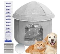 Genérico Foldable Cat Cooling House - Waterproof Pet Cooling House Dog Outdoor Indoor Insulated Hôuse | Shelter Weatherproof Pet Supplies Beds Foldable for Outside Sleeping Kitten Puppy