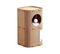 Genérico Foldable Cat House - Double Layer Cave Bed for Kitten Rest Sleep | Soft Fabric Enclosed with Plush Hanging Ball, Pet Tent Portable Sleeping Shelter for Play Indoor Travel Use