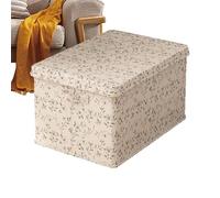 Genérico Foldable Closet Bins, Aesthetic Wardrobe Organizers, 15x11x9 Inches Storage with Handles, Washable Fabric Containers, Shelf Basket with Design, Towel Cubby for Dorm Apartment