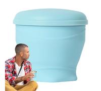 Genérico Foldable Cup - 180ml Silicone Water Cup | Reusable Travel Mug With Lid And Lanyard | Coffee Tea Juice Cups | Outdoor Kitchen Beach Picnic Camping Hiking Cold Drink