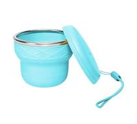 Genérico Foldable Cup,200ml Portable Mug - Camping Cup w Stainless Steel Rim | for Travelers Tourists Campers Hikers Fishermen Women Men Backpacking Fishing Road Trip Hotel