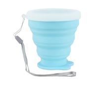 Genérico Foldable Cup, Retractable Mug, Reusable Pocket Size 200ml Capacity Silicone Cups, Cute Cat Paw Lid Design, Folding Drinkware for Hiking, Travel, Camping, 3.35x3.54in Unfolded & 1.18in Folded