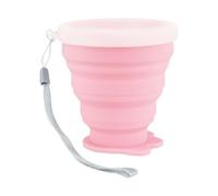 Genérico Foldable Cup, Retractable Mug, Reusable Pocket Size 200ml Capacity Silicone Cups, Cute Cat Paw Lid Design, Folding Drinkware for Hiking, Travel, Camping, 3.35x3.54in Unfolded & 1.18in Folded