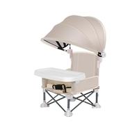 Genérico Foldable Dining Chair - Portable Seat Tray | Sun Canopy Shade | For Home Outdoor Picnic Travel Lawn Camping Beach Highchair Booster Feeding Activity Table Waterproof Furniture Task