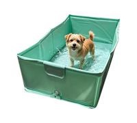 Genérico Foldable Dog Pool, Portable Non Slip Pet Bathtub, 31.5 Inches Cooling Basin with Rugged Build, Waterproof PVC, Device with Drainage Style, Pet Pool for Backyard and Travel