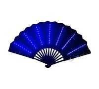Genérico Foldable Fan With Light | LED Large Folding Hand Fans For Men Women | Festival Fan,Travel Multipurpose Handheld, Carnival Accessories For Belly Dancing, Performances