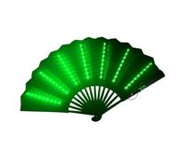 Genérico Foldable Fan With Light | LED Large Folding Hand Fans For Men Women | Festival Fan,Travel Multipurpose Handheld, Carnival Accessories For Belly Dancing, Performances