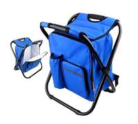 Genérico Foldable Outdoor Chairs, Folding Lawn Recliners with Backpack Cooler Bag, Portable Camping Seat for Travel Hiking Beach Park Festival Backyard Fishing Balcony Use, 36x29x41cm