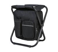 Genérico Foldable Outdoor Chairs, Lawn Folding Seats, 14.17x11.42x16.14inch, Backpack Cooler Recliner, Built-in Storage Pouch, Ideal for Beach, Camping, Picnic, Park, Patio Use, Blue/Black