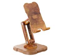 Genérico Foldable Phone Stand - Mobile Phone Stand, Wood Phones Standd | Portable Phones Standd For Desk with 360° Rotation, For Video Recording Workplace Home Accessories | Compatible with Tablet,
