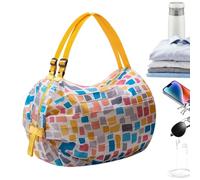 Genérico Foldable Shopping Bag, Grocery Storage Shopping Tote, Durable Nylon with Handles, Reusable Lightweight Eco for Snacks, Cakes, Soda, Water, Beer, Fruits, Daily Errands, Travel Market