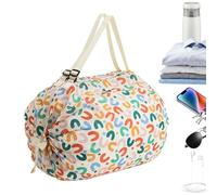 Genérico Foldable Shopping Bag, Grocery Storage Shopping Tote, Durable Nylon with Handles, Reusable Lightweight Eco for Snacks, Cakes, Soda, Water, Beer, Fruits, Daily Errands, Travel Market