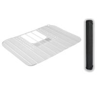 Genérico Foldable Silicone Sink Cover Mat, Bathroom Foldable Sink Cover, Heat Resistant Silicone Foldable Sink Cover, Over The Sink Makeup Mat Foldable, Drain Mat Foldable Silicone Sink Cover(White)