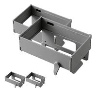 Genérico Foldable Trash Bag Holder, New Hanging Waste Garbage Can Rack, Multifunctional Portable Hanging Trash Holder for Kitchen Cabinets Doors Bathroom (Gray)