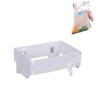 Genérico Foldable Trash Bag Holder, Wall Mounted Foldable Kitchen Trash Can with Magnetic Closurel, Durable Compact, Quick Installation, Suitable for Kitchen Counter (White)