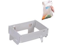 Genérico Foldable Trash Bag Holder, Wall Mounted Foldable Kitchen Trash Can with Magnetic Closurel, Durable Compact, Quick Installation, Suitable for Kitchen Counter (Gray)