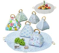 Genérico Foldable Waterproof Picnic Blanket with Carry Handle,2-in-1 Portable Outdoor Camping Mat,Multifunctional Sandproof Thick Beach Cushion Picnic Mat,for Park,Beach,Hiking and Travel