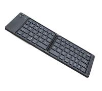 Genérico Foldable Wireless Keyboard, Rechargeable Folding Input Device, Low Noise Bendable Keyboard Tool for Laptop, Tablet, Smartphone Use, Men, Women, and Personal Work